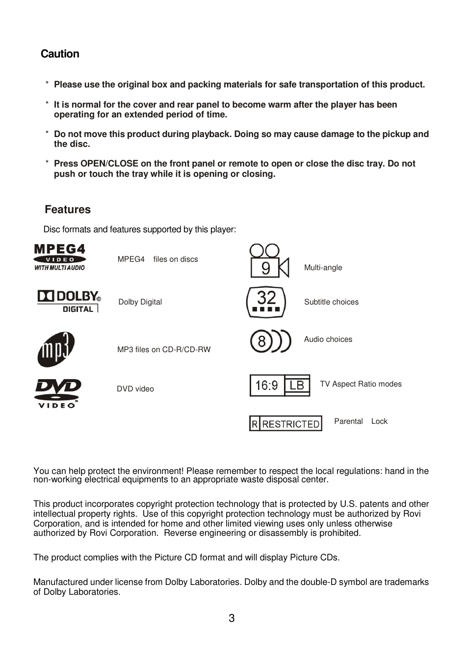 Lenco DVD-226 User Manual | Page 4 / 16