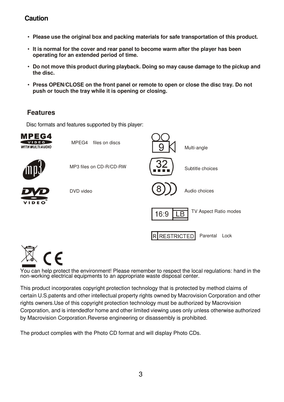 Lenco DVD-320 User Manual | Page 4 / 14