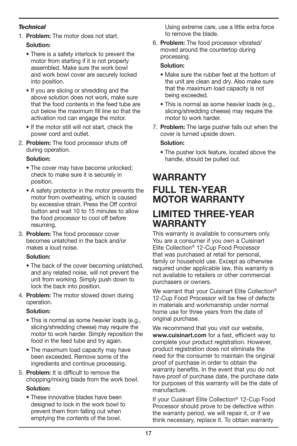 Cuisinart Elite DLC-XPN User Manual | Page 17 / 87