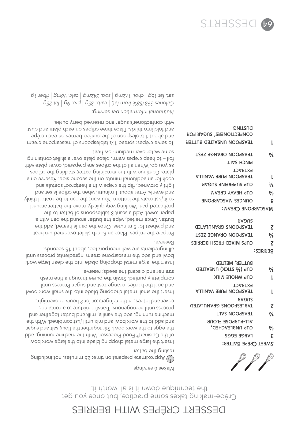 Desserts, Dessert crêpes with berries | Cuisinart Elite DLC-XPN User Manual | Page 23 / 87