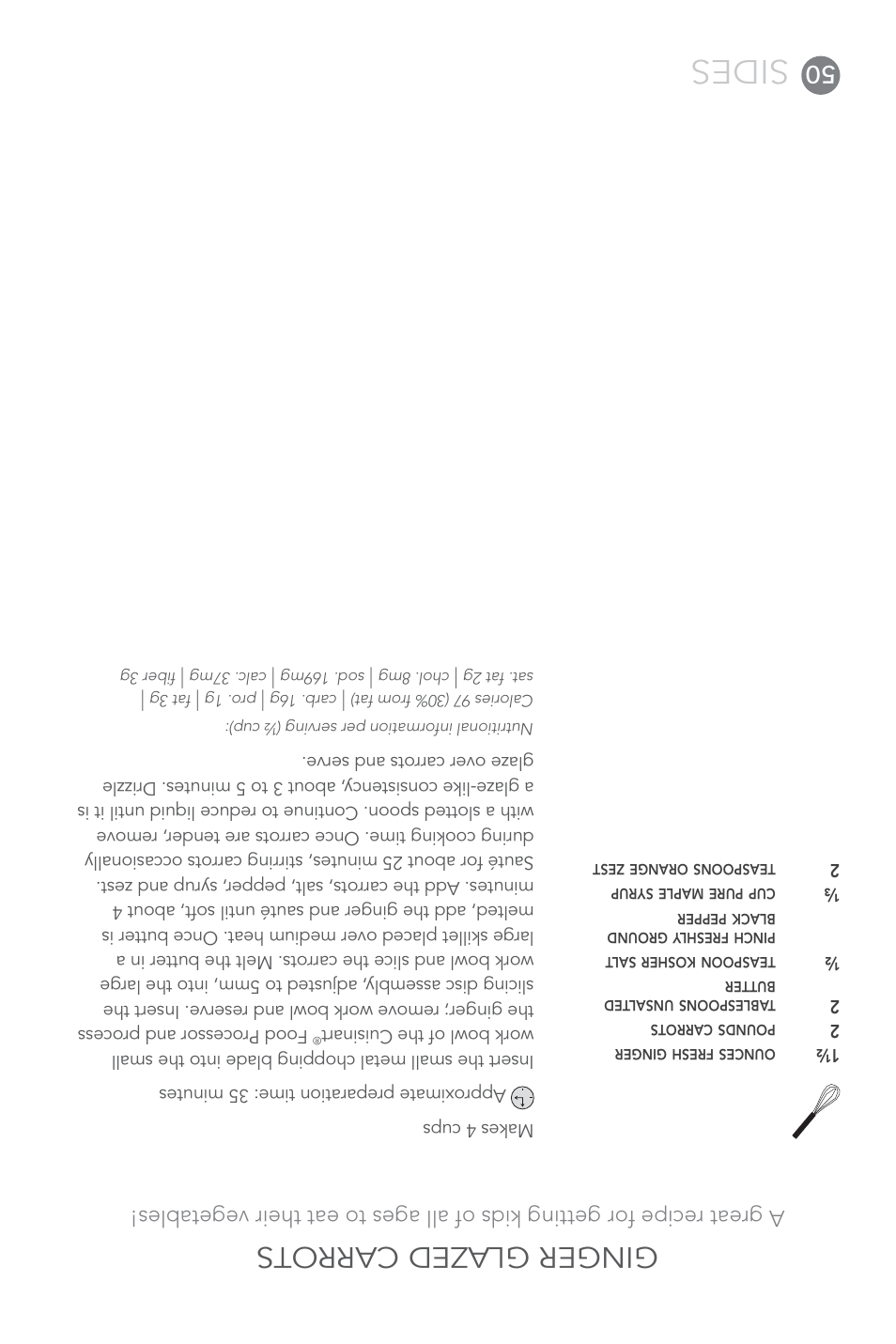 Sides, Ginger glazed carrots | Cuisinart Elite DLC-XPN User Manual | Page 37 / 87