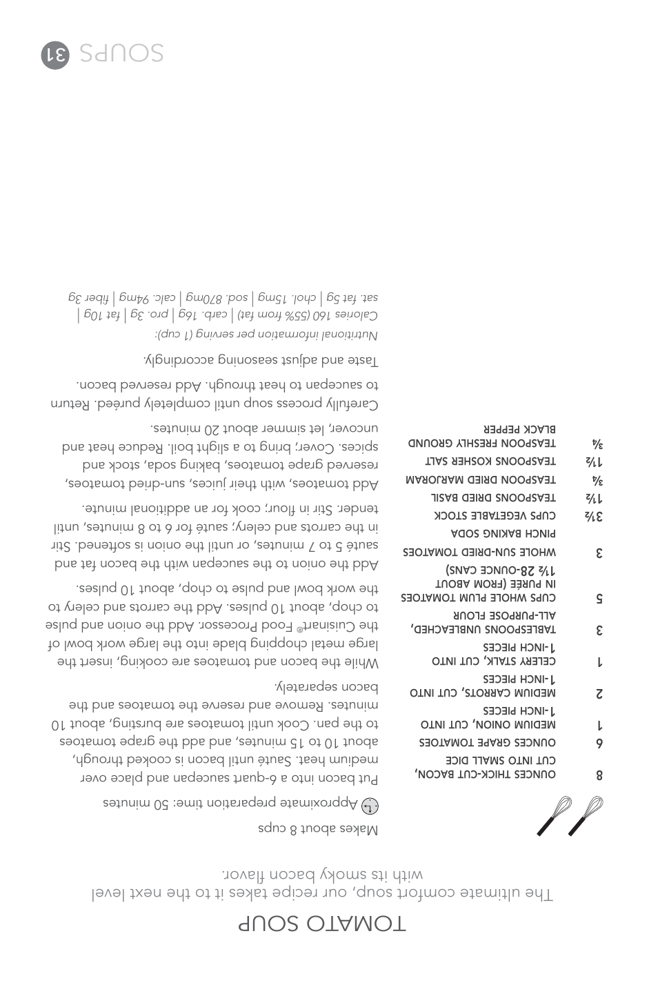 Soups, Tomato soup | Cuisinart Elite DLC-XPN User Manual | Page 56 / 87