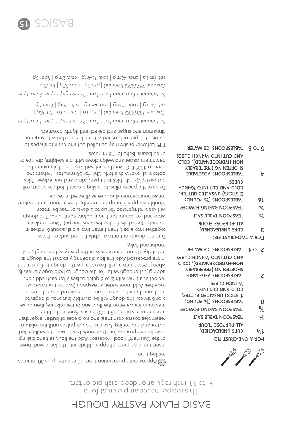 Basics, Basic flaky pastr y dough | Cuisinart Elite DLC-XPN User Manual | Page 72 / 87