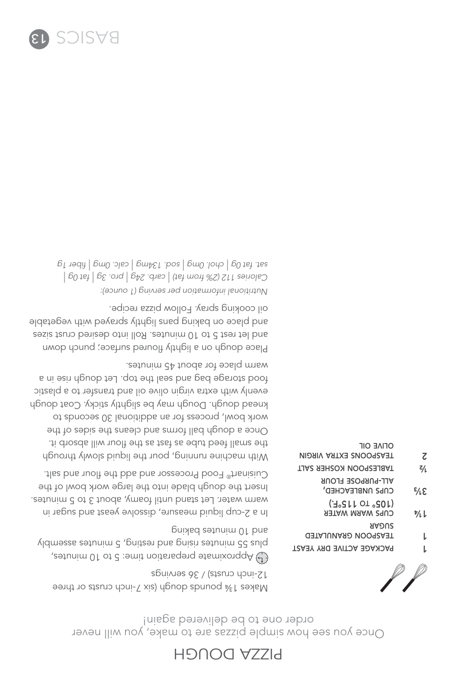 Basics, Pizza dough | Cuisinart Elite DLC-XPN User Manual | Page 74 / 87