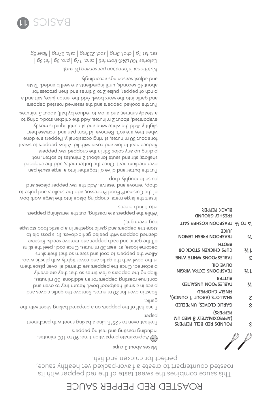 Basics, Roasted red pepper sauce | Cuisinart Elite DLC-XPN User Manual | Page 76 / 87
