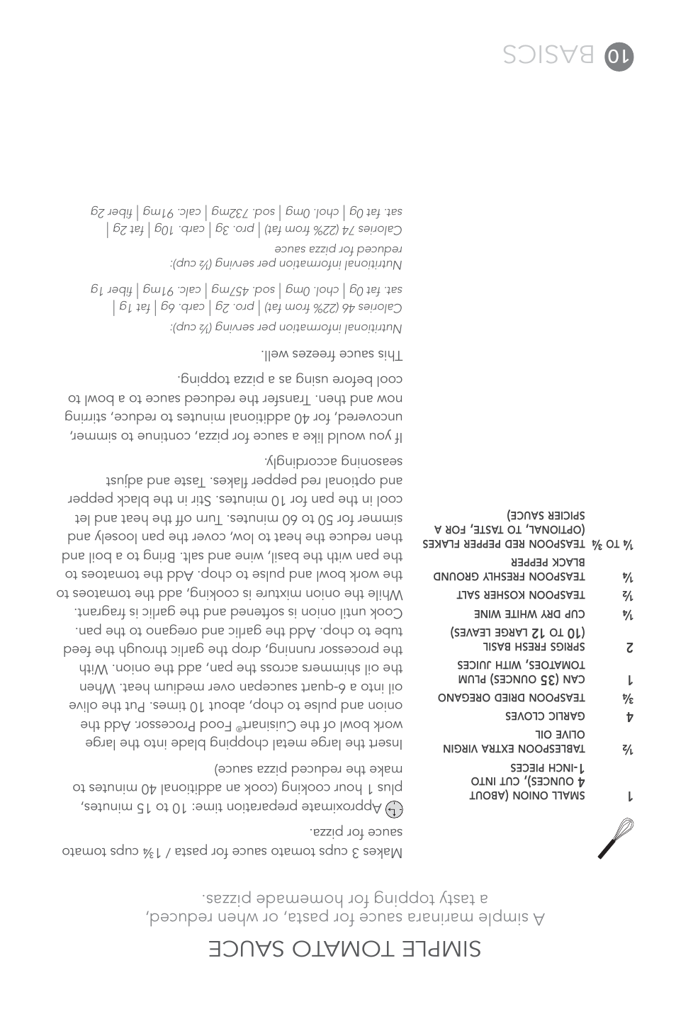 Basics, Simple tomato sauce | Cuisinart Elite DLC-XPN User Manual | Page 77 / 87