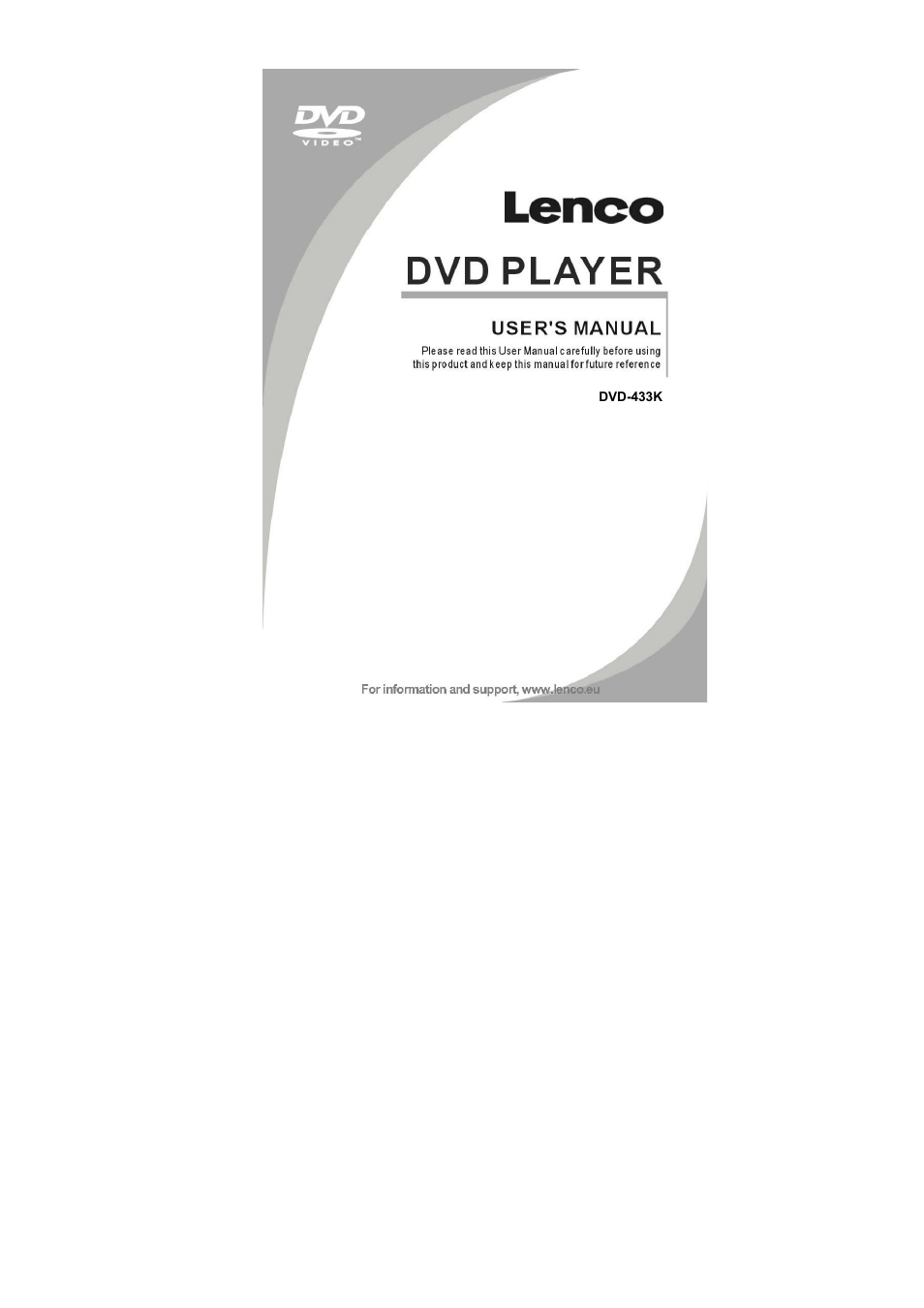 Lenco DVD-433 K User Manual | 14 pages