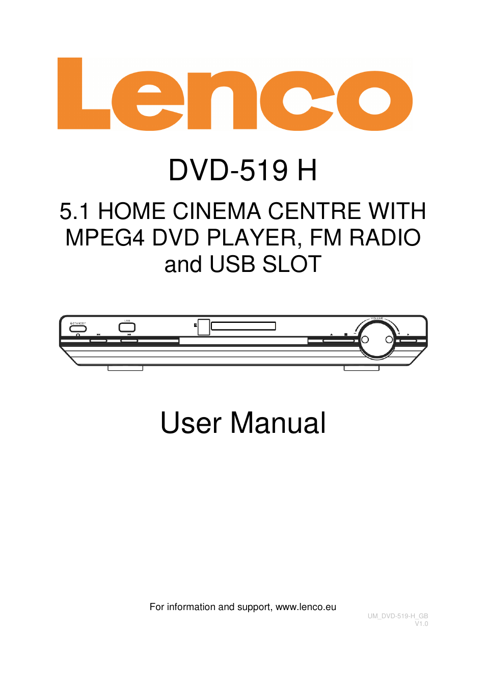 Lenco DVD-519 H User Manual | 33 pages