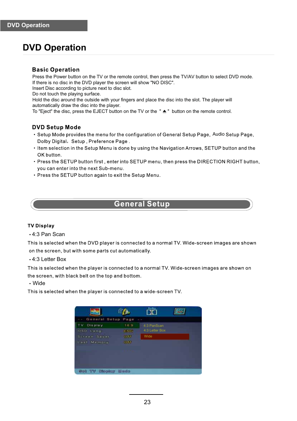 Dvd operation | Lenco DVL-1953 User Manual | Page 26 / 37