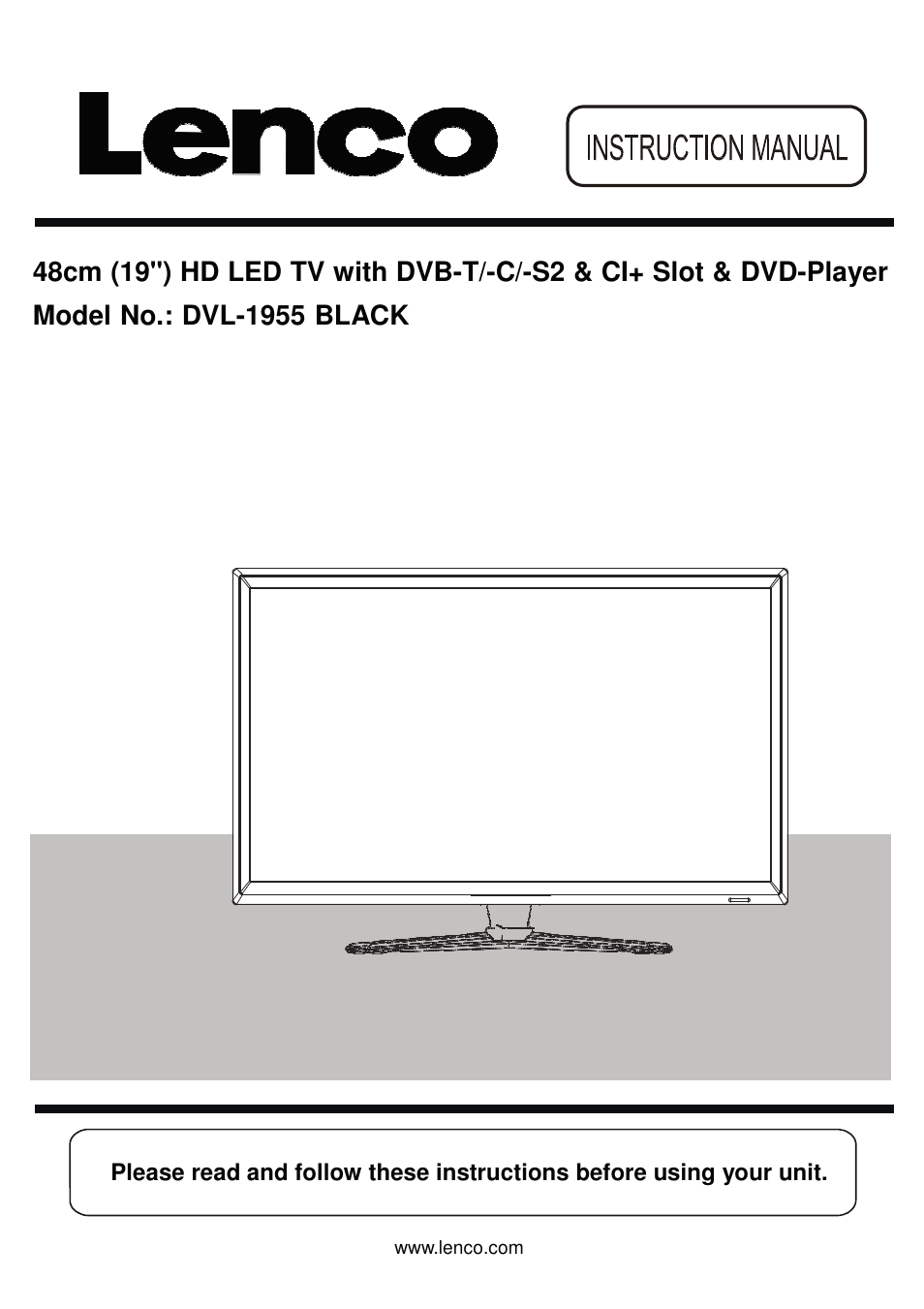 Lenco DVL-1955 User Manual | 36 pages