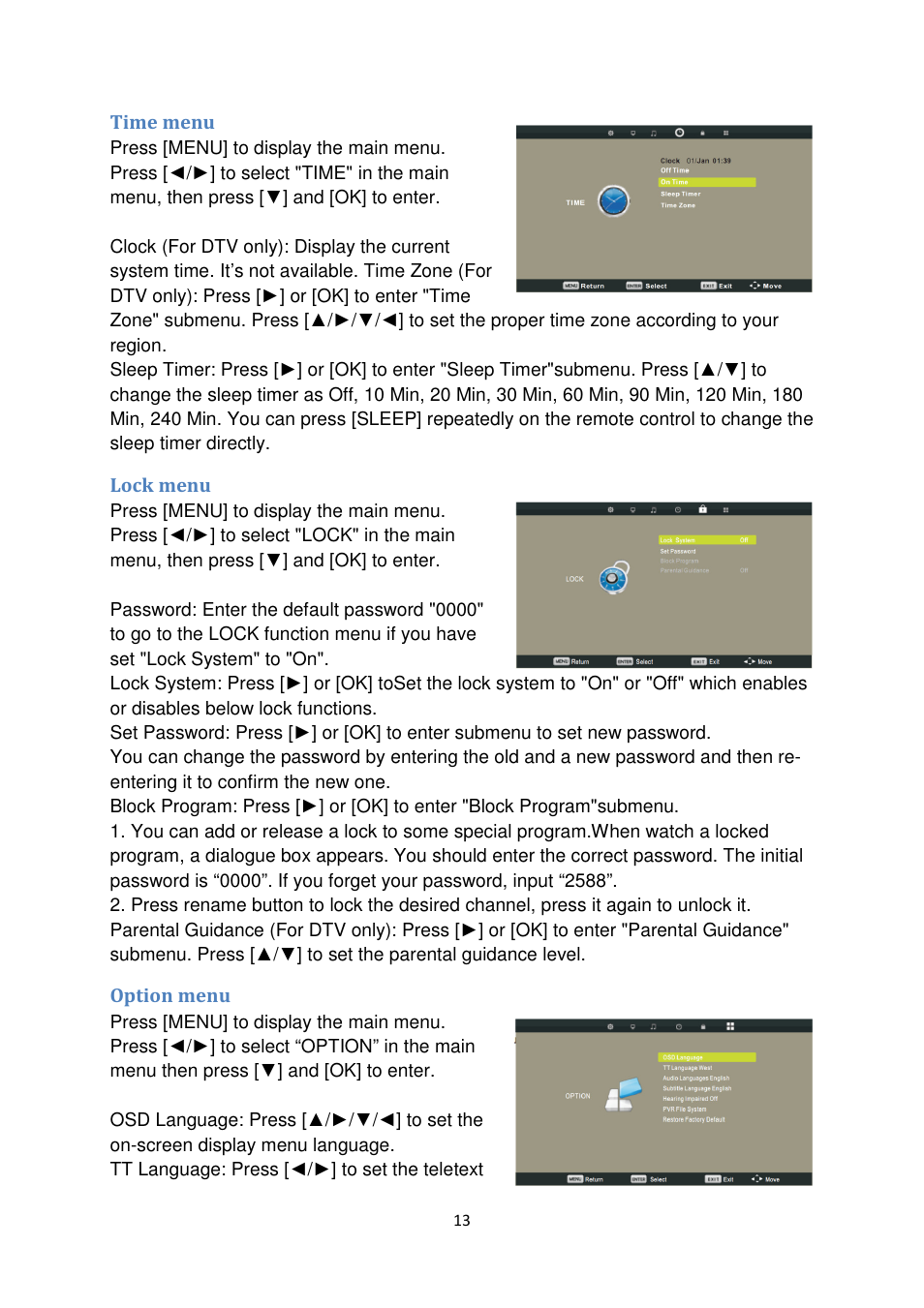 Lenco DVL-2455 User Manual | Page 13 / 18