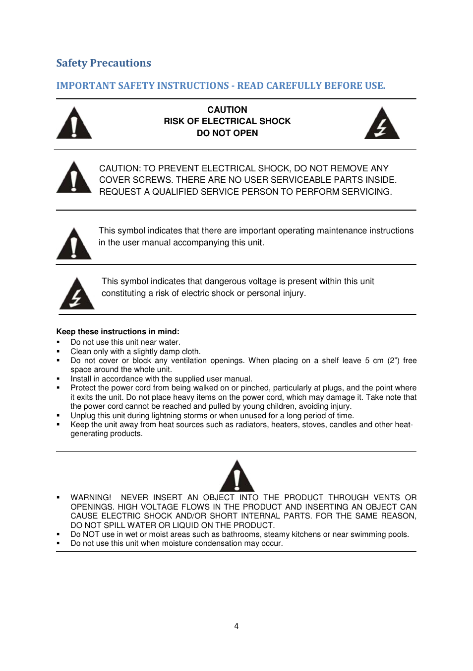 Safety precautions | Lenco DVL-2455 User Manual | Page 4 / 18