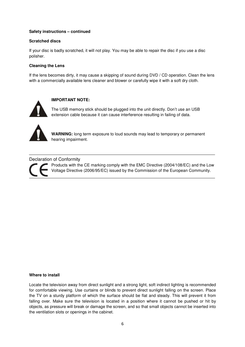 Lenco DVL-2455 User Manual | Page 6 / 18