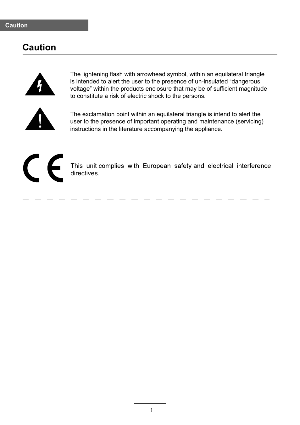 Caution | Lenco DVL-2483 User Manual | Page 4 / 28