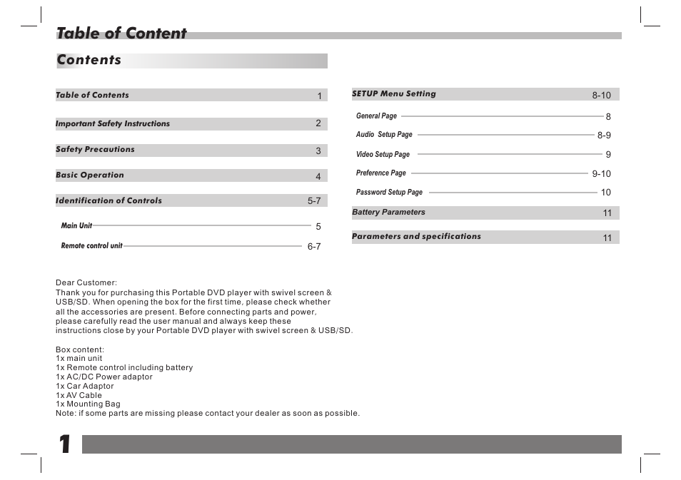 Lenco DVP-7 Snoopy Commics User Manual | Page 2 / 60