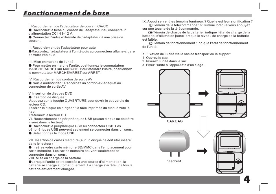 Fonctionnement de base | Lenco DVP-7 Snoopy Commics User Manual | Page 29 / 60