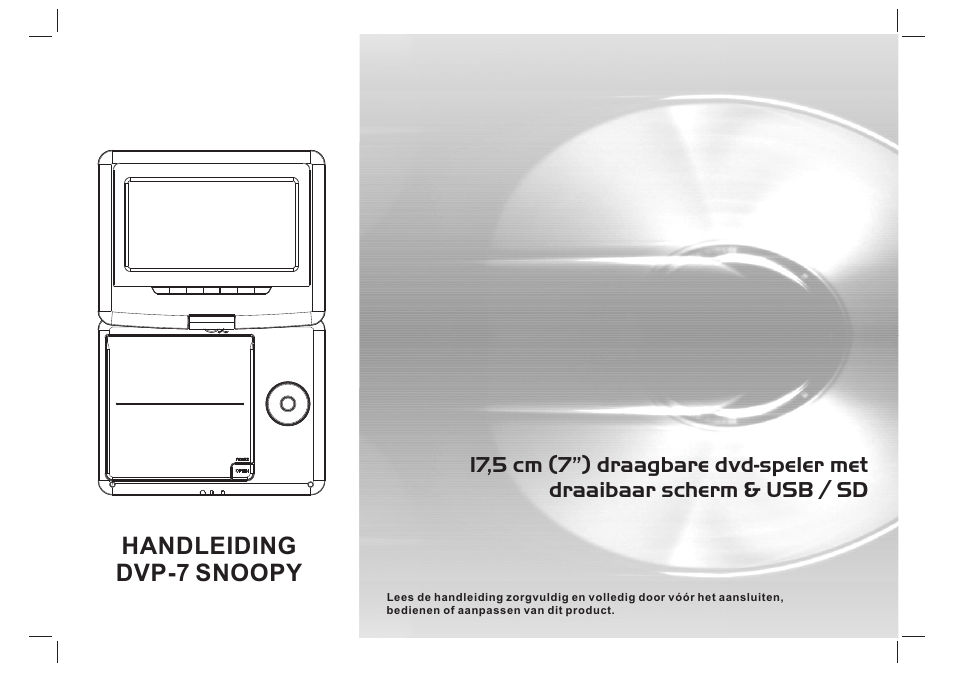 Handleiding, Dvp-7 snoopy | Lenco DVP-7 Snoopy Commics User Manual | Page 49 / 60
