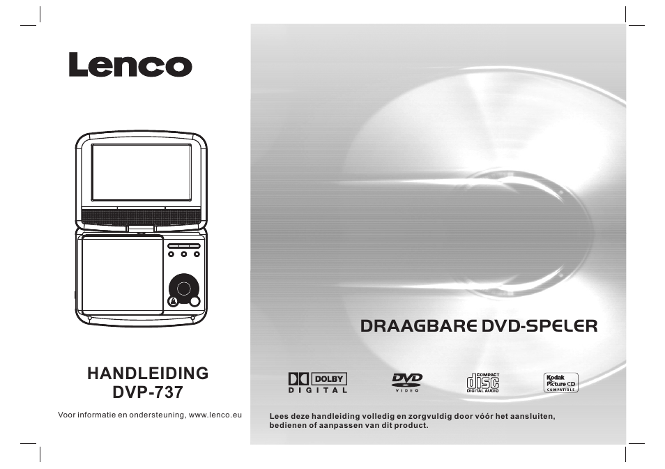 Draagbare dvd-speler, Handleiding dvp-737 | Lenco DVP-737 User Manual | Page 19 / 45