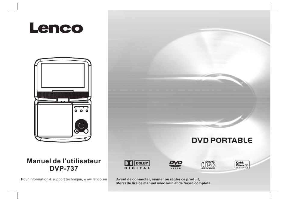Dvd portable, Manuel de l’utilisateur dvp-737 | Lenco DVP-737 User Manual | Page 28 / 45