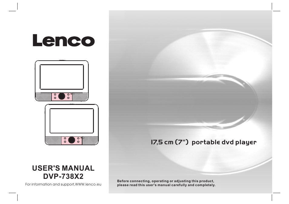 Lenco DVP-738 X2 User Manual | 13 pages