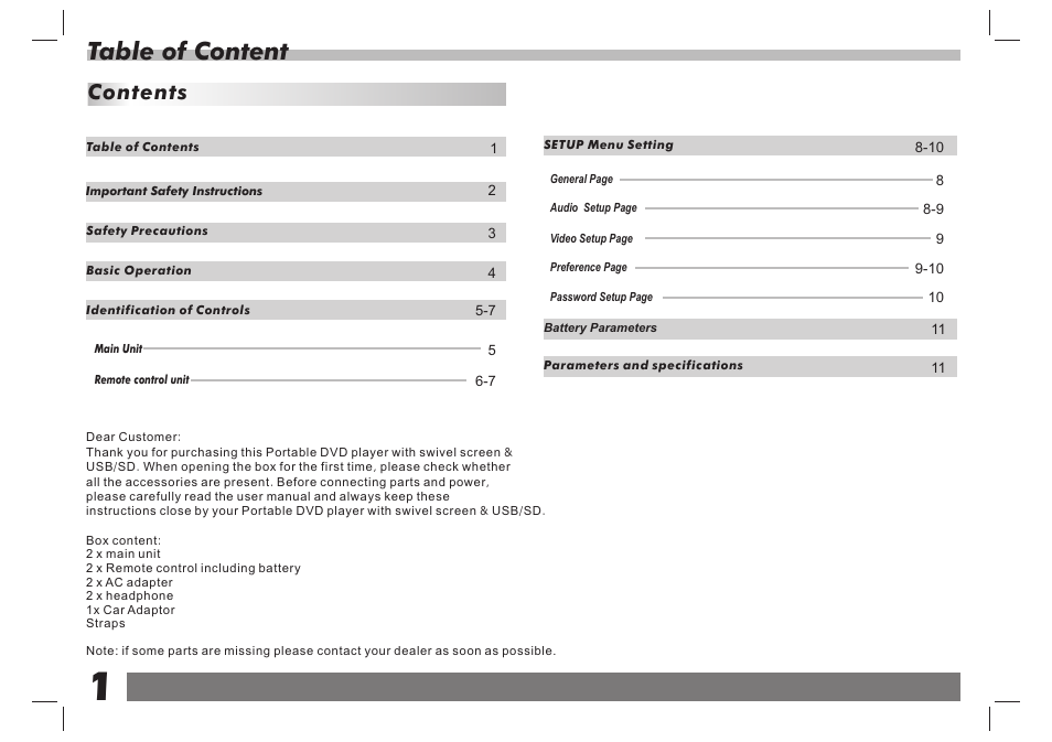 Lenco DVP-738 X2 User Manual | Page 2 / 13