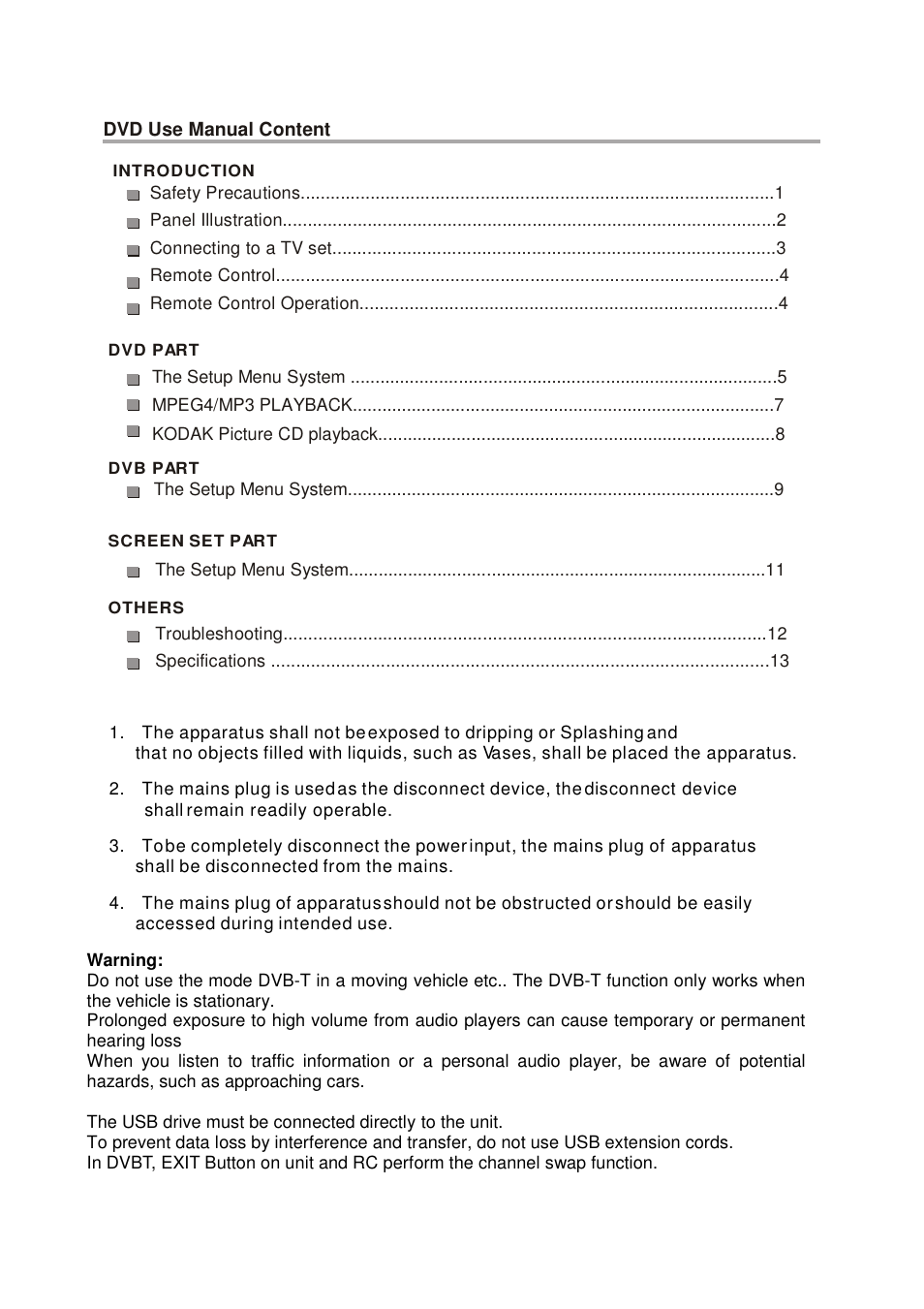 Lenco DVP-741 User Manual | Page 2 / 16