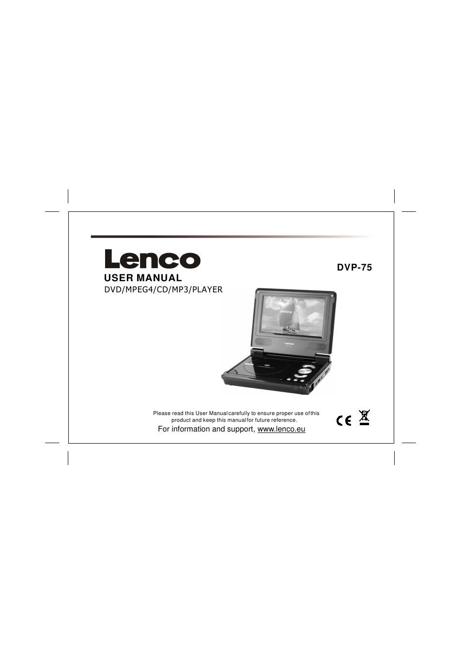 Lenco DVP-75 User Manual | 11 pages