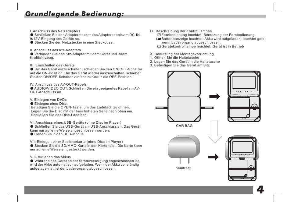 Grundlegende bedienung | Lenco DVP-751 User Manual | Page 44 / 65