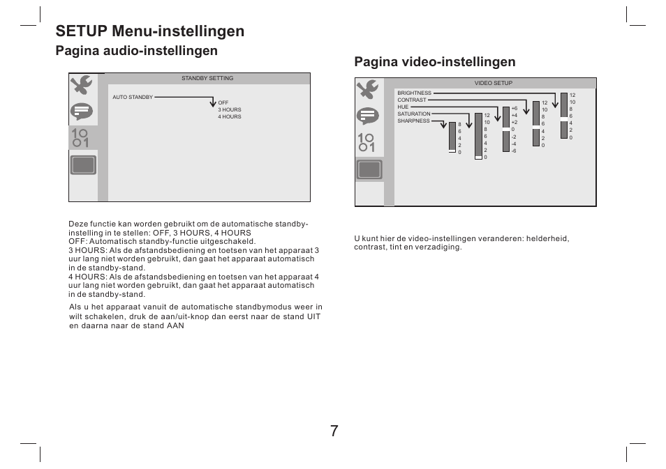 Setup menu-instellingen | Lenco DVP-754 User Manual | Page 28 / 50