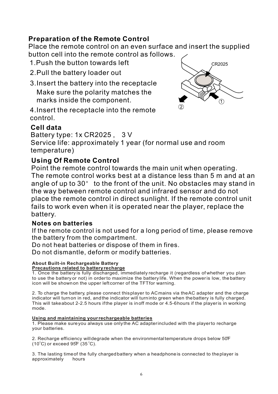 Pull the battery loader out, Insert the receptacle into the remote control | Lenco DVP-931 User Manual | Page 8 / 16