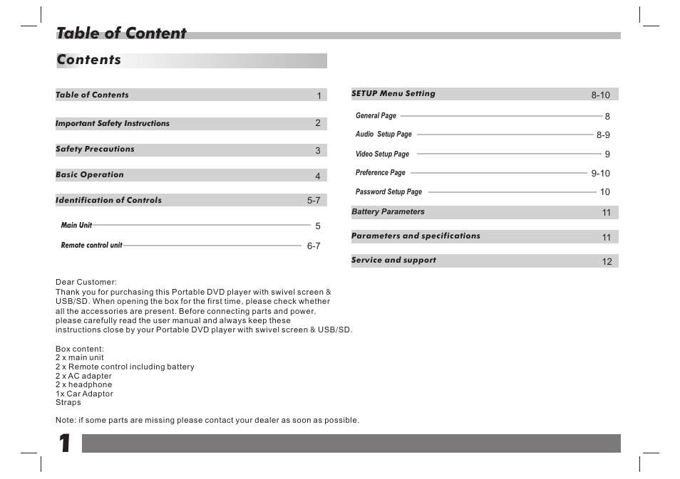 Lenco DVP-938 X2 User Manual | Page 2 / 78