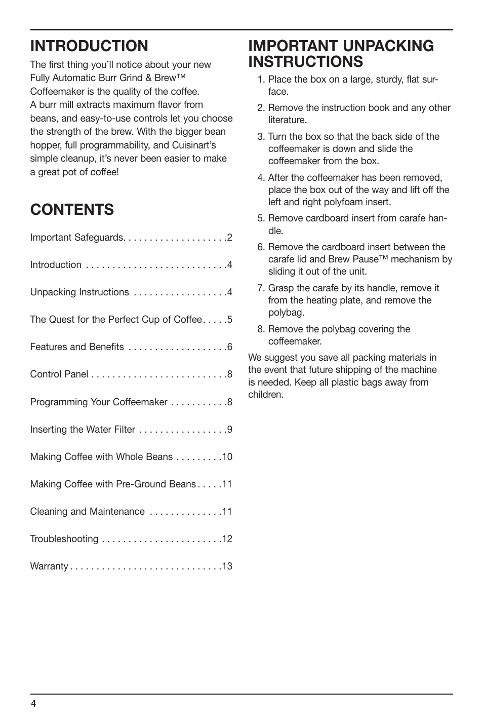 Cuisinart DGB-700 User Manual | Page 4 / 14