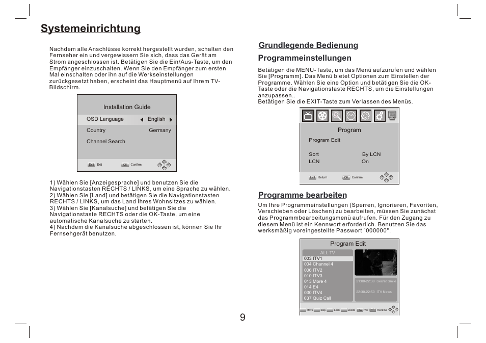 页 10, Systemeinrichtung | Lenco DVP-9412 User Manual | Page 26 / 80