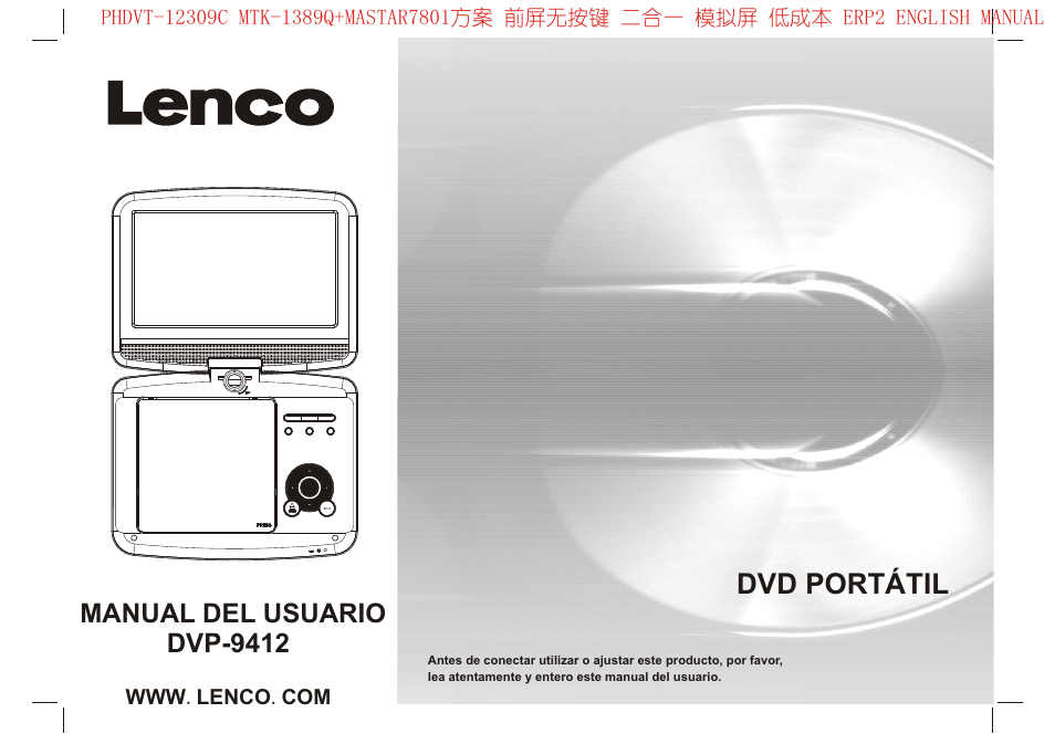 Dvd portátil, Manual del usuario dvp-9412 | Lenco DVP-9412 User Manual | Page 65 / 80