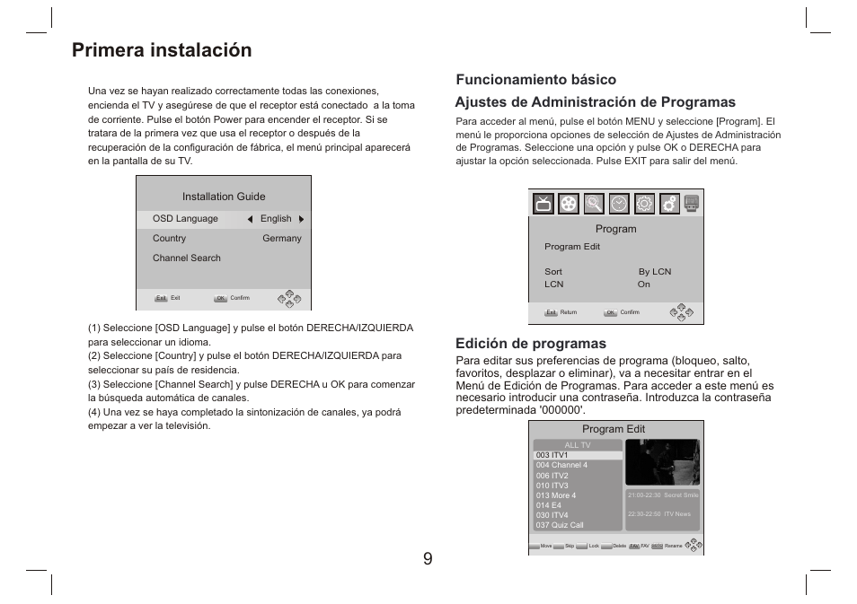 页 10, Primera instalación | Lenco DVP-9412 User Manual | Page 74 / 80