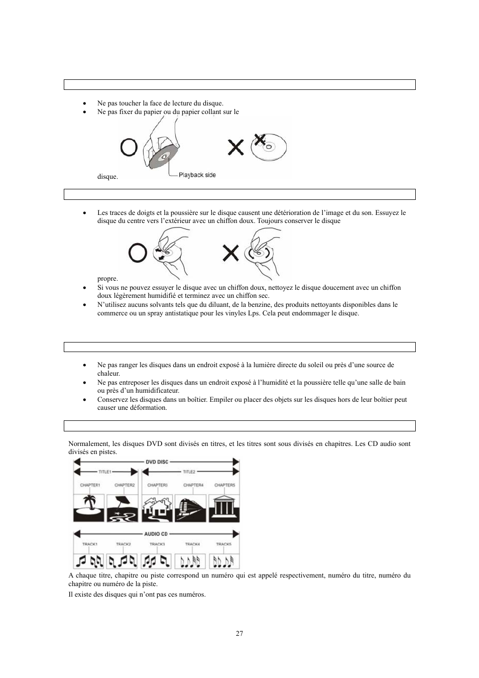 Protection des disques et caractéristiques du dvd, Comparer le disque dvd avec d’autres disques | Lenco DVT-228 User Manual | Page 131 / 169