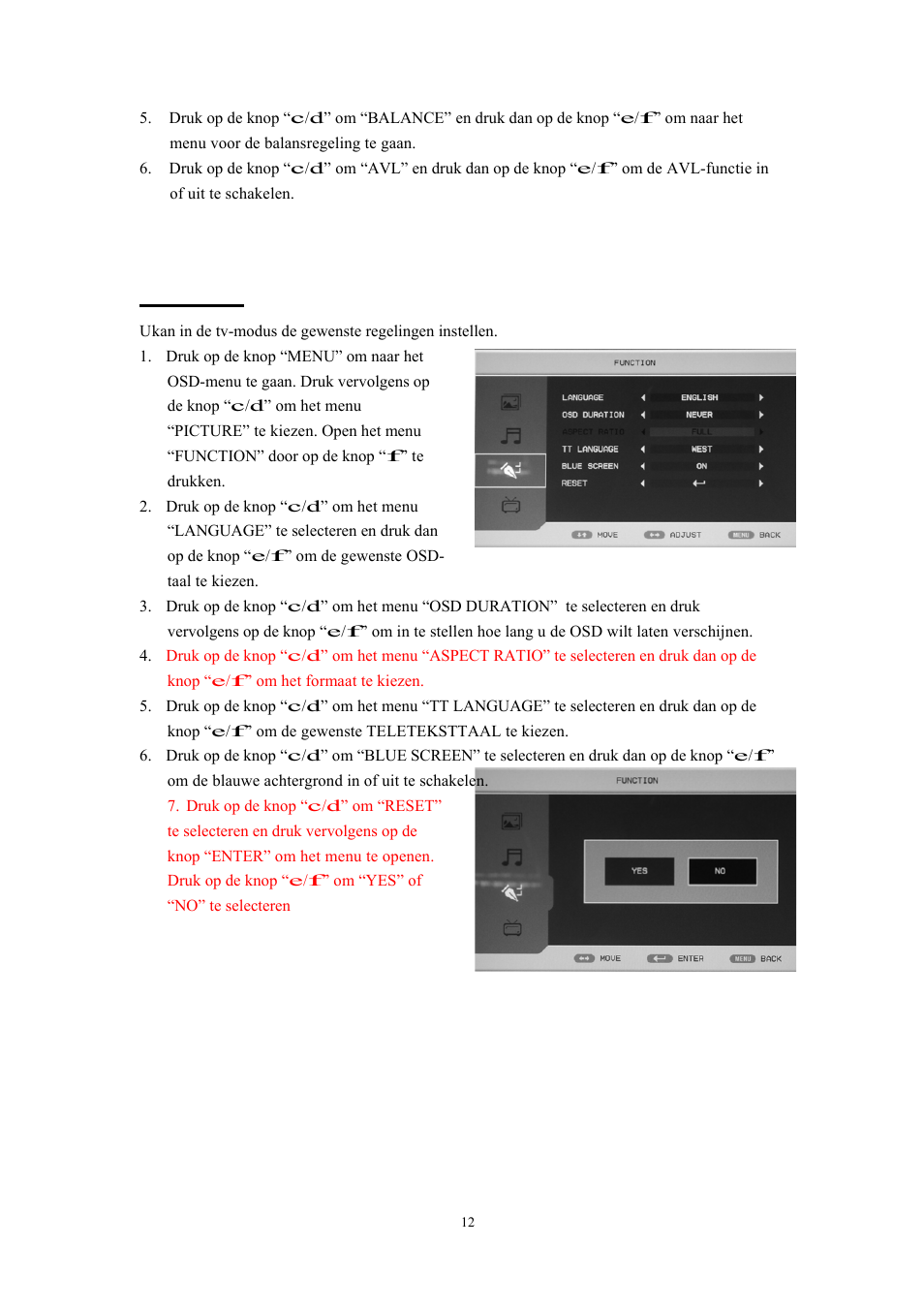Functie | Lenco DVT-228 User Manual | Page 79 / 169