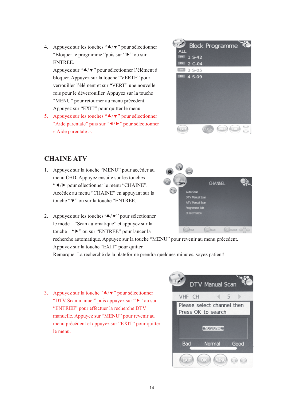 Chaine atv | Lenco DVT-229 User Manual | Page 113 / 164