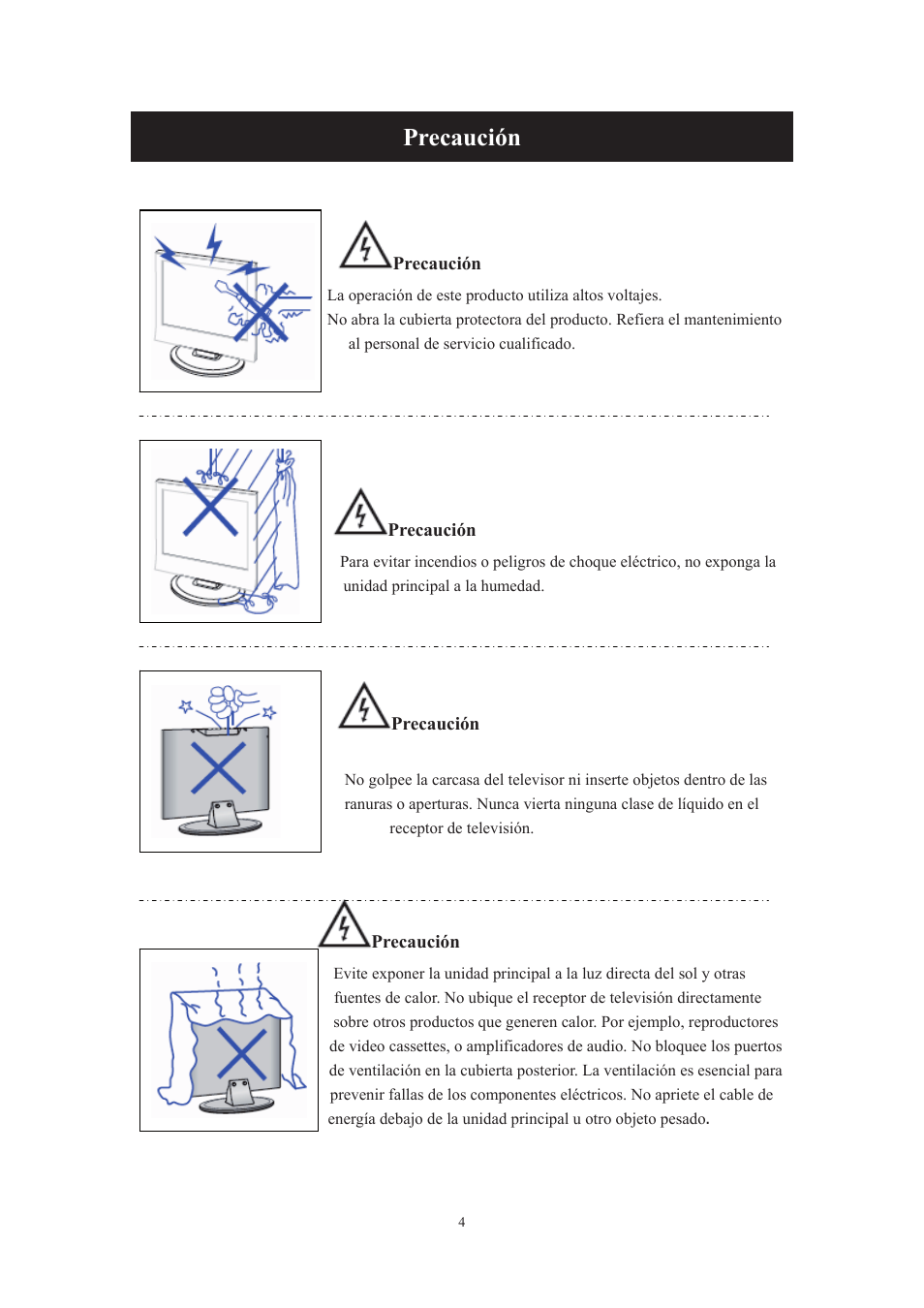 Precaución | Lenco DVT-229 User Manual | Page 136 / 164