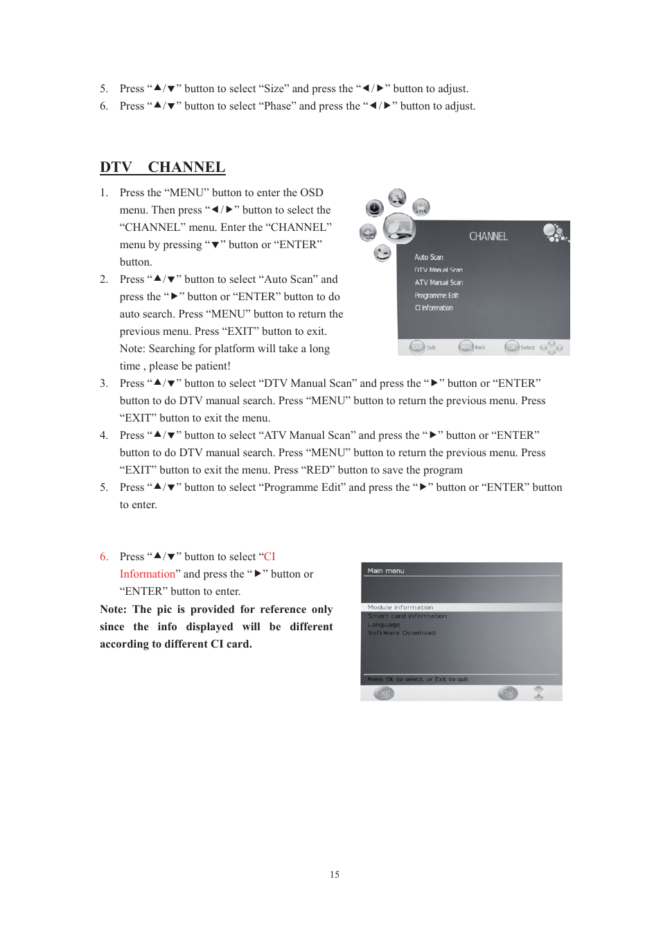 Dtv channel | Lenco DVT-229 User Manual | Page 16 / 164