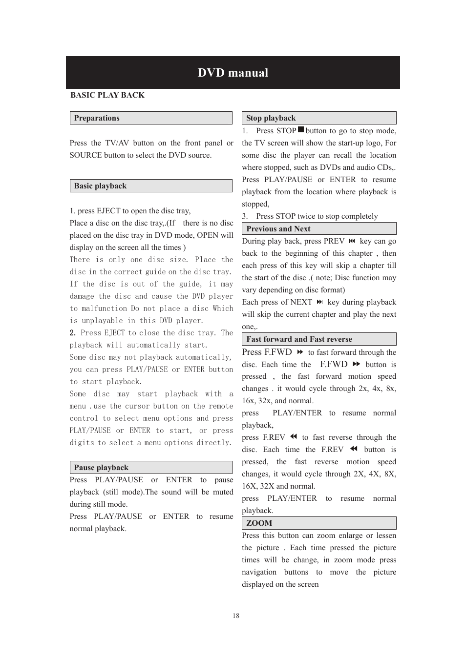 Dvd manual | Lenco DVT-229 User Manual | Page 19 / 164