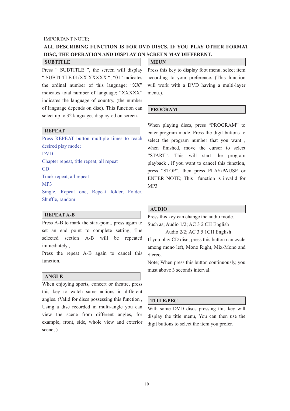 Lenco DVT-229 User Manual | Page 20 / 164