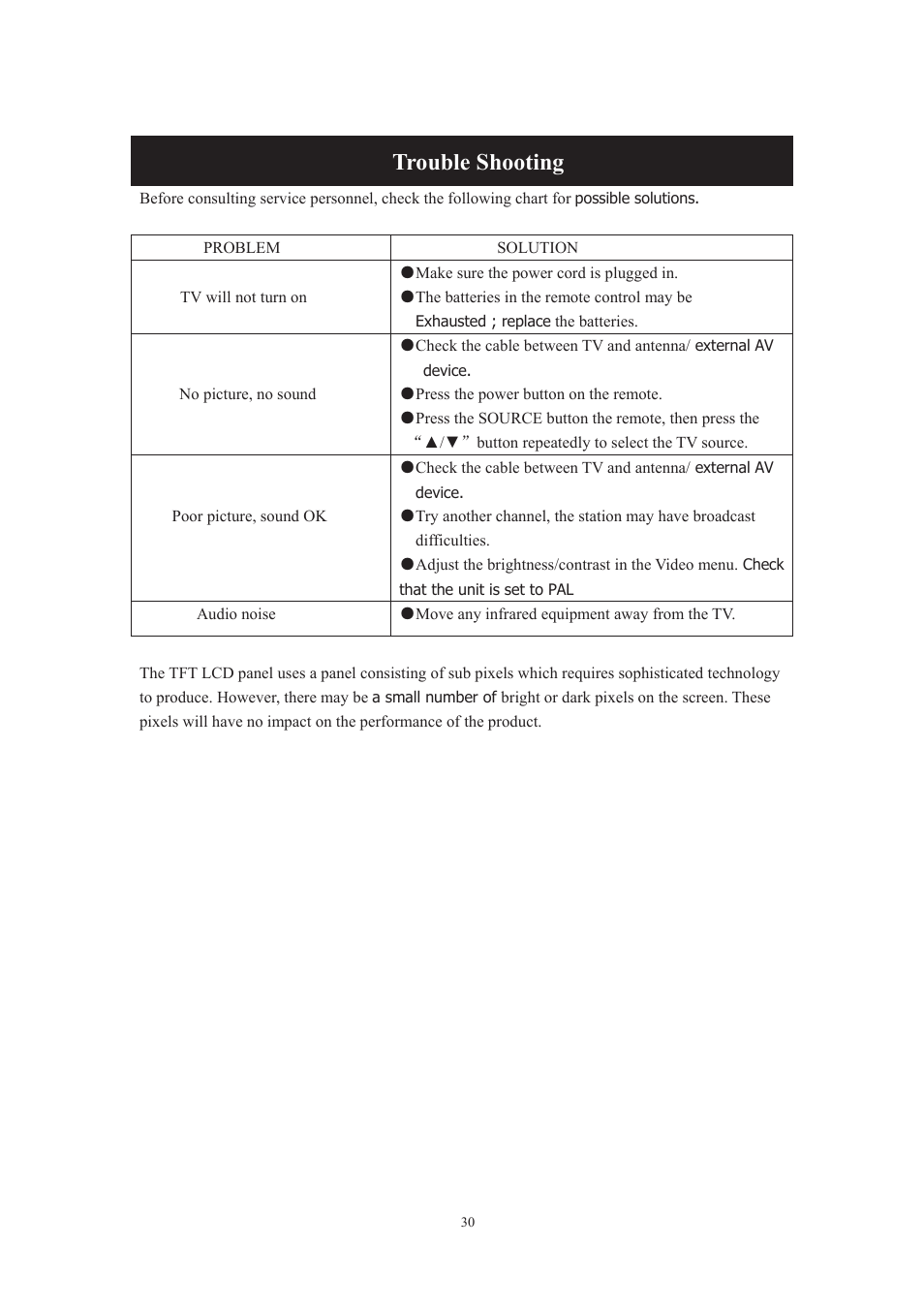 Trouble shooting | Lenco DVT-229 User Manual | Page 31 / 164