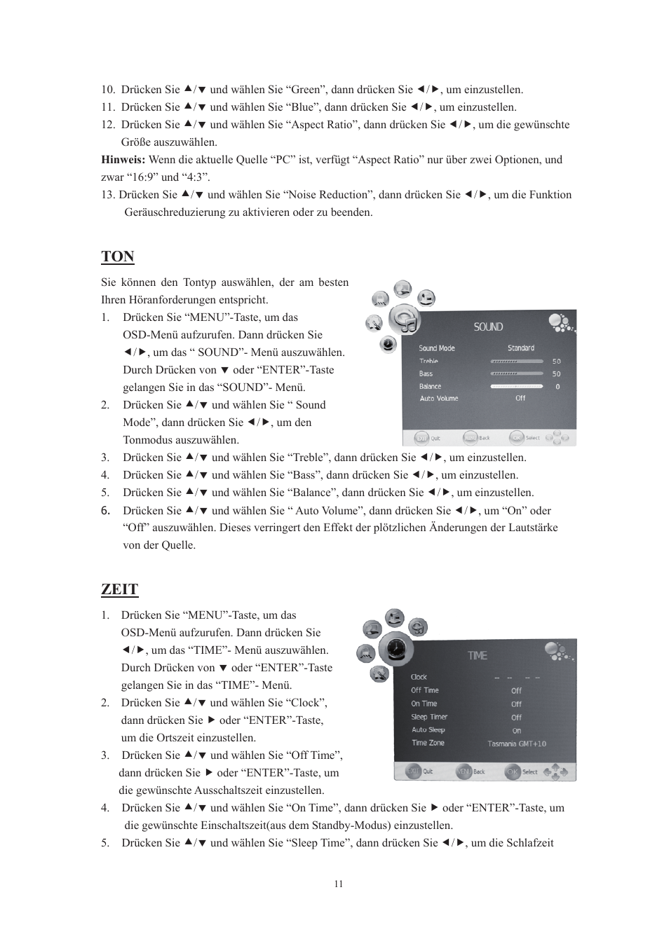 Zeit | Lenco DVT-229 User Manual | Page 45 / 164