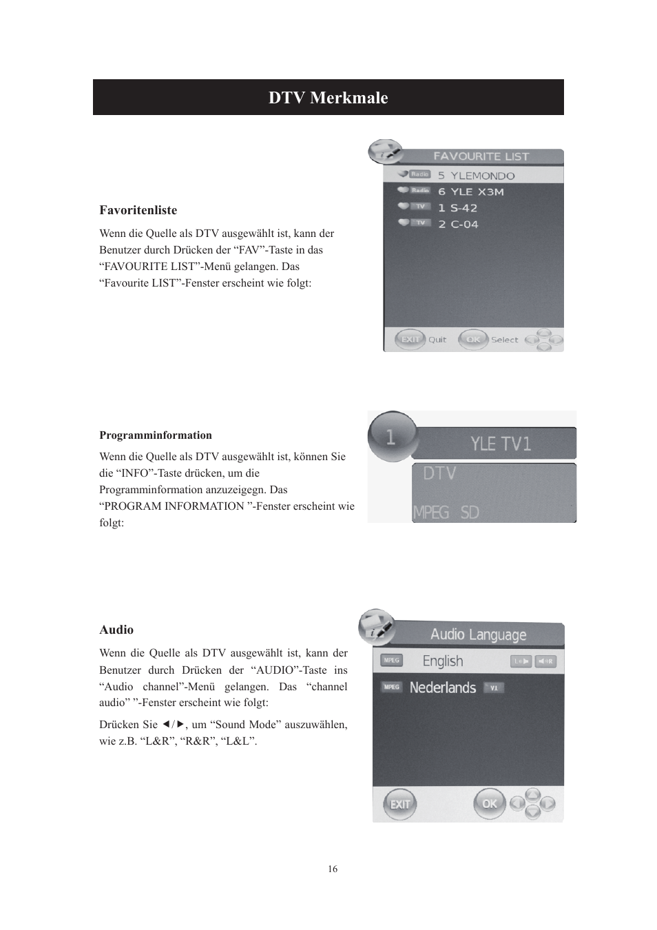 Dtv merkmale | Lenco DVT-229 User Manual | Page 50 / 164