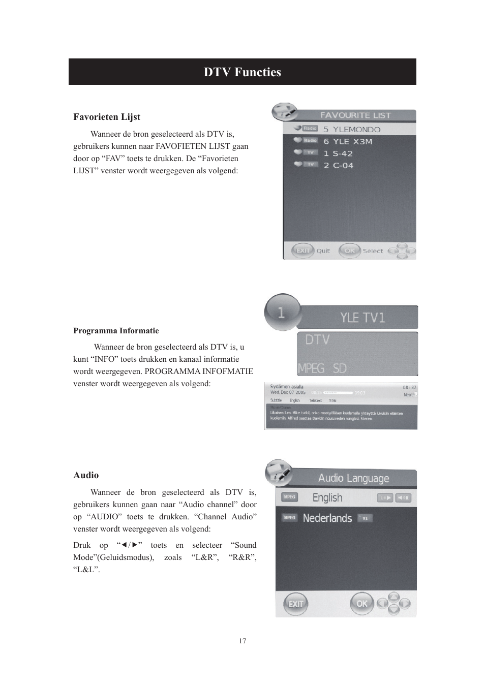 Dtv functies | Lenco DVT-229 User Manual | Page 83 / 164