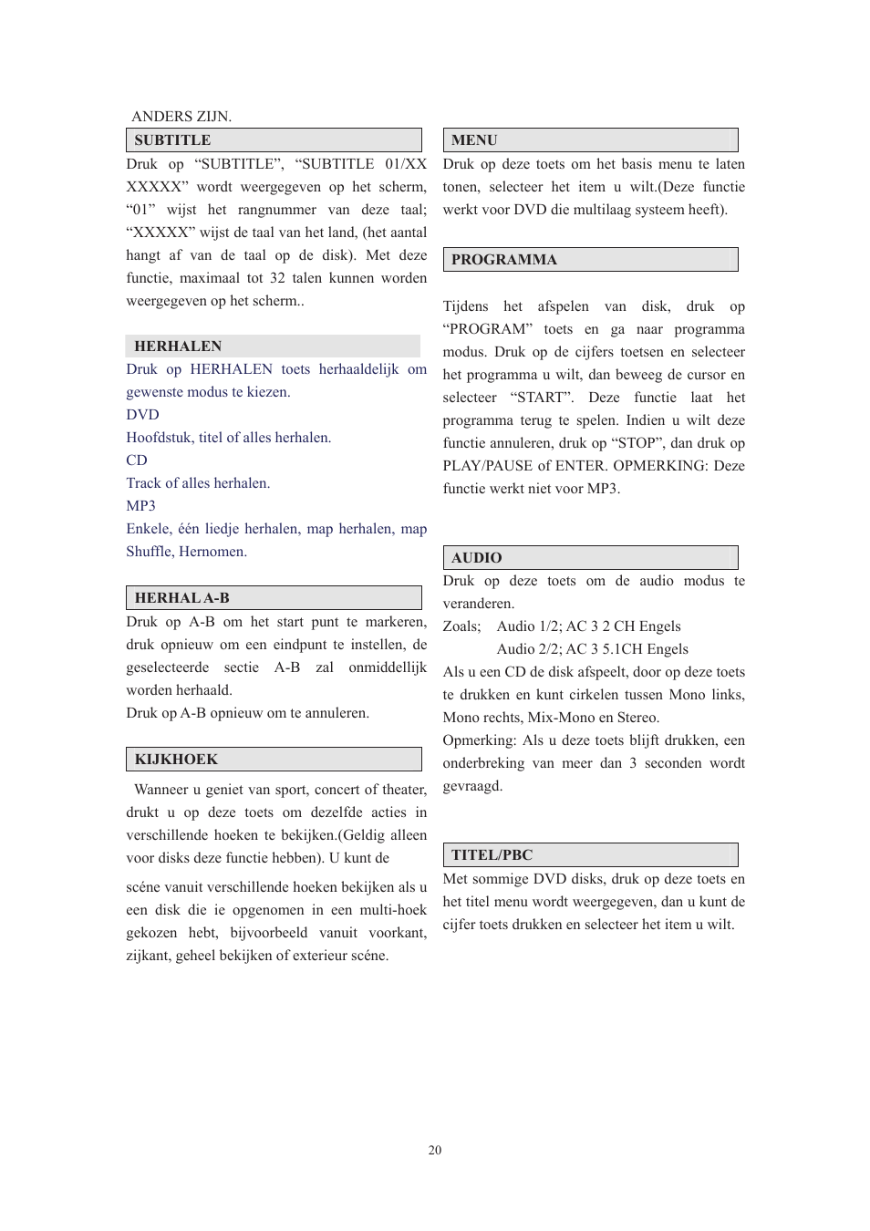 Lenco DVT-229 User Manual | Page 86 / 164