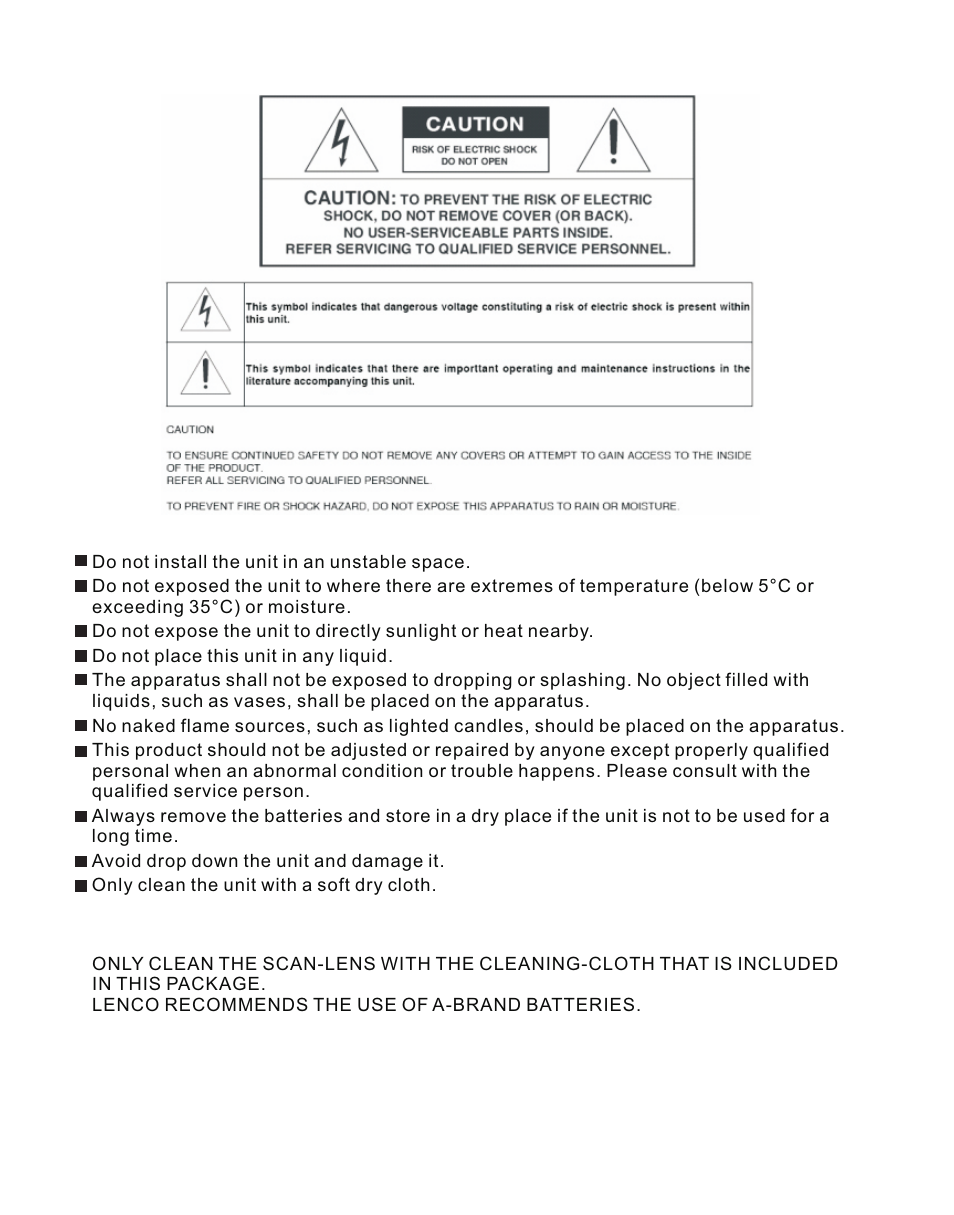 Lenco HS-100 User Manual | Page 2 / 40