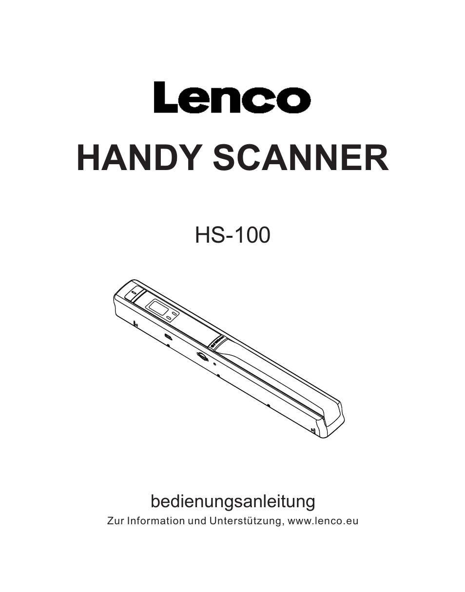 德文部分, Handy scanner | Lenco HS-100 User Manual | Page 25 / 40