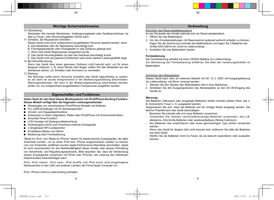 Lenco IPD-3560 User Manual | Page 10 / 35